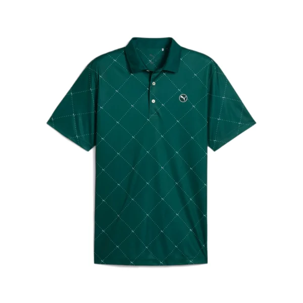 Puma Pure 2.0 Argyle Polo Dark Myrtle